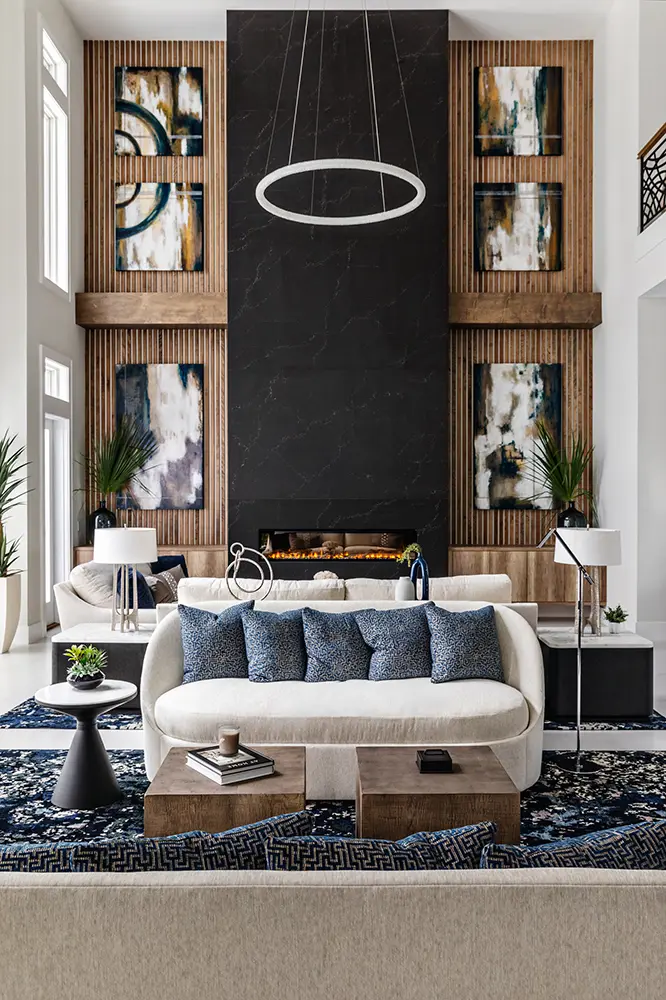 River Landing Intracoastal Contemporary Fireplace