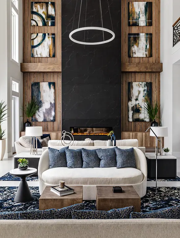 River Landing Intracoastal Contemporary Fireplace