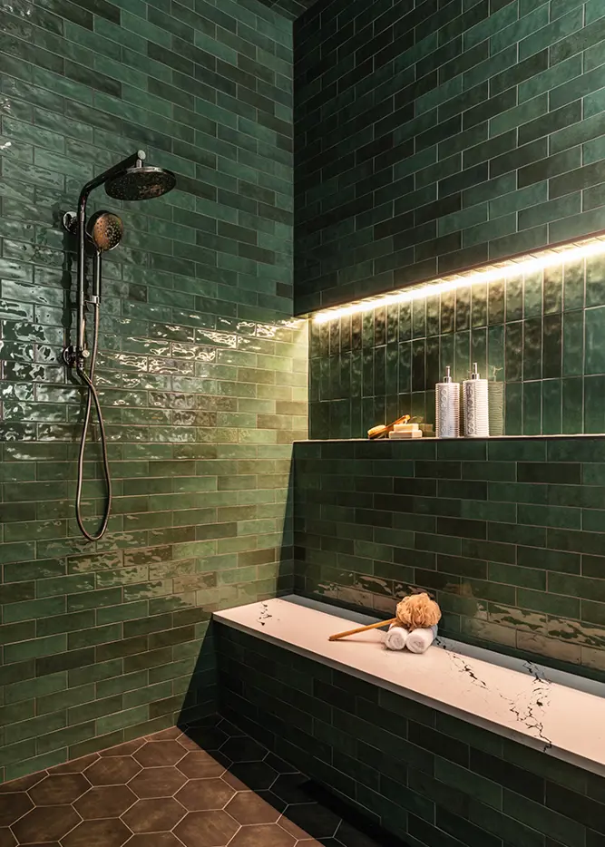 Julington Creek Coastal Estate Green Shower Lights