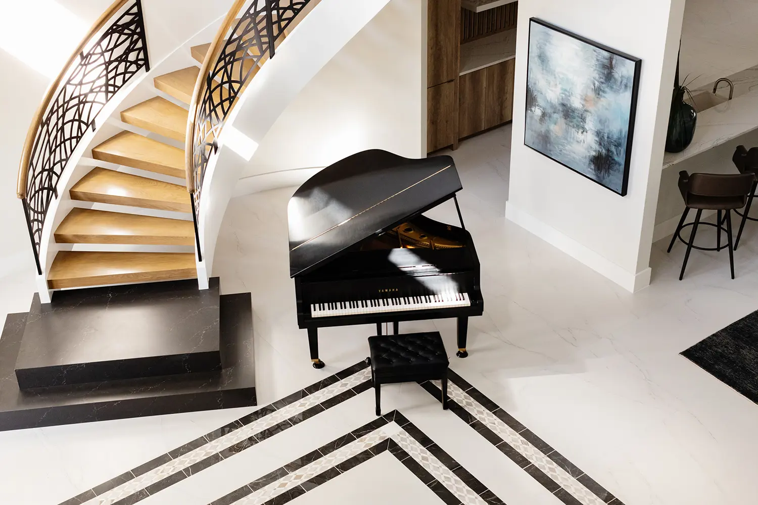 River Landing Intracoastal Contemporary Stairs Foyer